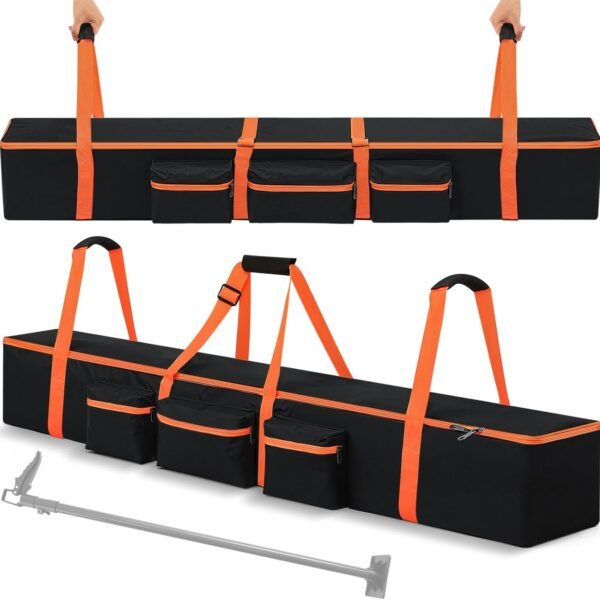 5ft/60-Inch Padded Long-Rod Storage Bag With Adjustable Strap And 3 Pockets