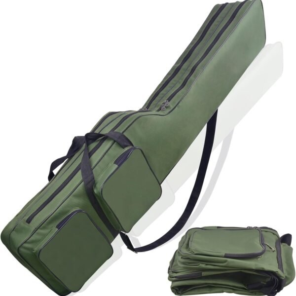 Fishing Rod Storage Bag; 4.27ft Collapsible Rod Bag