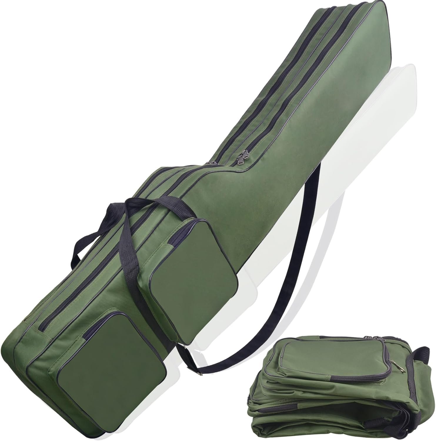 Fishing Rod Storage Bag; 4.27ft Collapsible Rod Bag