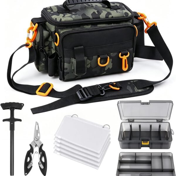 Waterproof Reel And Line Storage Case With Removable Shock-Proof Dividers; Holds 12+ Reels Or 24 Spools