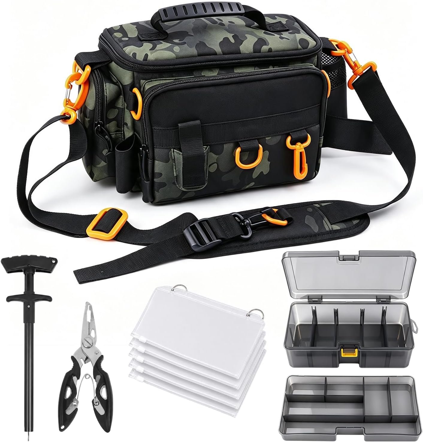 Waterproof Reel And Line Storage Case With Removable Shock-Proof Dividers; Holds 12+ Reels Or 24 Spools