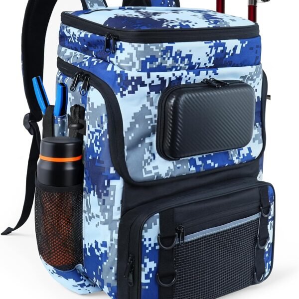 Fishing Backpack With Rod Holders And Insulated Storage Compartment